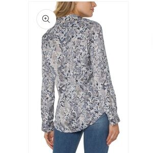 Liverpool Button Up Woven Blouse